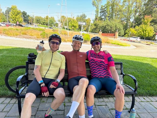 Riders at a rest stop during Escape New York